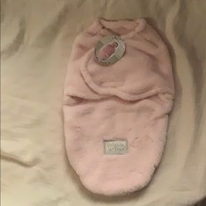 Twinkle Toes Swaddle bag blanket fluffy pink nwt